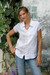 Cotton blouse, 'Bright Summer' - Cotton Blouse with Floral Embroidery in Bright White