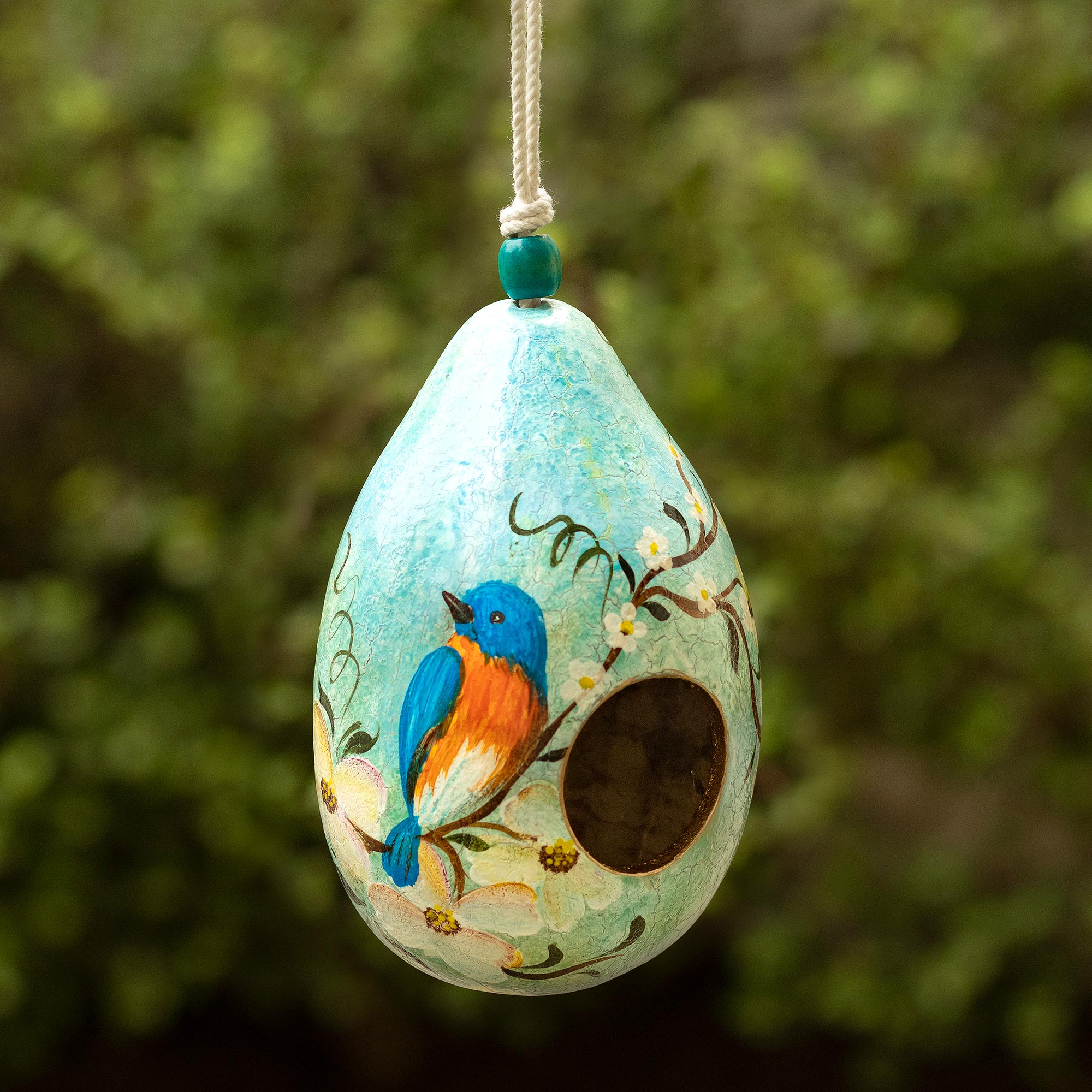 Pottery Gourd Birdhouse Humming Bird outdoor feeder Robin arts & crafts 