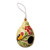 Dried mate gourd birdhouse, 'Antique Courtyard' - Dried Mate Gourd Birdhouse with Bird on a Flowering Tree (image 2a) thumbail
