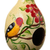 Dried mate gourd birdhouse, 'Antique Courtyard' - Dried Mate Gourd Birdhouse with Bird on a Flowering Tree (image 2d) thumbail