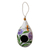 Dried mate gourd birdhouse, 'Old-Time Garden' - Hand Painted Cut Dried Gourd Birdhouse from Peru (image 2b) thumbail