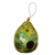 Dried mate gourd birdhouse, 'Green Frog Pond' - Hand Painted Bluebird Motif Dried Gourd Birdhouse from Peru (image 2a) thumbail