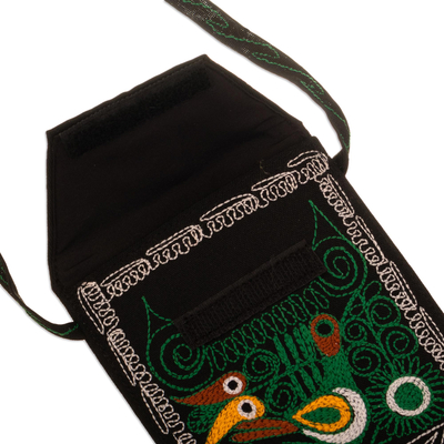 Embroidered eyeglasses bag, 'Colonial Arequipa' - Eyeglass Holder with Peruvian Colonial Era Inspire Designs