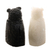 Onyx sculptures, 'Wise Owl Grandparents' (pair) - 5-Inch Black and White Onyx Owl Figurines (Pair) (image 2b) thumbail