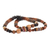 Ceramic beaded stretch bracelets, 'Mountain Stroll' (pair) - Ceramic Beaded Stretch Bracelets in Earth Tones (Pair) (image 2a) thumbail