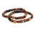 Ceramic beaded stretch bracelets, 'Mountain Tour' (pair) - Brown Inca Inspired Ceramic Beaded Bracelets  (Pair) thumbail