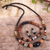 Ceramic jewelry set, 'Inca Seeds' - Andean Ceramic Necklace Bracelet and Earrings Set (image 2) thumbail