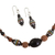 Ceramic jewelry set, 'Inca Seeds' - Andean Ceramic Necklace Bracelet and Earrings Set (image 2b) thumbail