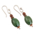 Jasper beaded jewelry set, 'Green Peru' - Jasper and Ceramic Beaded Necklace and Earring Set (image 2c) thumbail