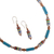 Ceramic bead jewelry set, 'Sky over Cusco' - Blue Ceramic Bead Necklace and Earring Set from Peru (image 2b) thumbail
