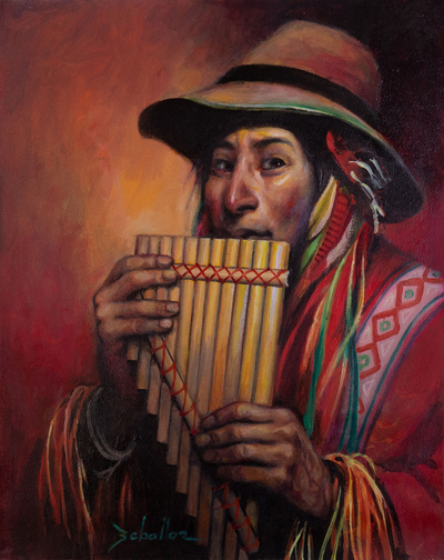 Andean Zampoña Musician