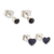 Sodalite and obsidian stud earrings, 'Nature's Forge' (2 pairs) - Sodalite and Obsidian Stud Earrings from Peru (2 Pairs)