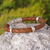 Geflochtenes Lederarmband - Böhmisches Armband aus geflochtenem Leder und Sterlingsilber