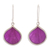 Sterling silver dangle earrings, 'Plum Hydrangea' - Sterling Silver and Purple Leaf Dangle Earrings from Peru