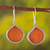 Ohrhänger aus Sterlingsilber - Ohrhänger aus Sterlingsilber und Orangenblättern aus Peru