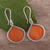 Pendientes colgantes de plata de ley - Aretes colgantes de plata esterlina y hojas de naranja de Perú