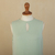 Cotton and baby alpaca blend tunic, 'Crystal Waters' - Long Cotton Blend Sleeveless Tunic