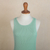 Cotton blend knit tank top, 'Island Paradise' - Mint Green Knit Tank Top