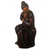 Cedar wood sculpture, 'I Love You, Mom' - Cedar Wood Sculpture of a Woman Holding Her Child thumbail