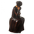Cedar wood sculpture, 'I Love You, Mom' - Cedar Wood Sculpture of a Woman Holding Her Child (image 2b) thumbail