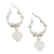 Sterling silver hoop earrings, 'Heart Center' - Polished Sterling Hoop Dangle Earrings (image 2c) thumbail