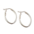 Sterling silver hoop earrings, 'Archetype' - Oval Sterling Hoop Earrings thumbail