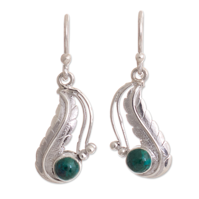 950 Silver and Chrysocolla Earrings