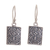 Silver dangle earrings, 'Tocapu' - Inca Motif Silver Earrings