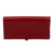 Ledergeldbörse - Glatte rote Lederbrieftasche aus Peru