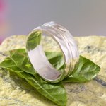 Sterling silver band ring, 'Modern Glow' - Artisan Crafted High Polish Sterling Ring