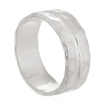 Sterling silver band ring, 'Modern Glow' - Artisan Crafted High Polish Sterling Ring