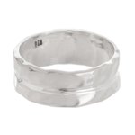 Sterling silver band ring, 'Modern Glow' - Artisan Crafted High Polish Sterling Ring