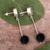 Obsidian-Ohrhänger - Kunsthandwerklich gefertigte moderne Obsidian-Ohrringe