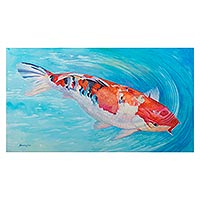 'Water Dance' - Realistic Koi Painting from Peru