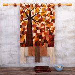 Wool tapestry, 'Mysterious Tree of Life' - Andean Handwoven Nature Theme Tree of Life Tapestry