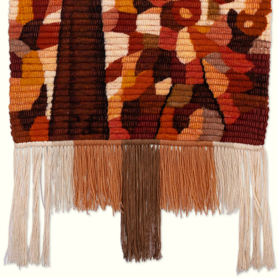 Wandteppich aus Wolle - Handgewebter Wandteppich mit Baum des Lebens aus den Anden