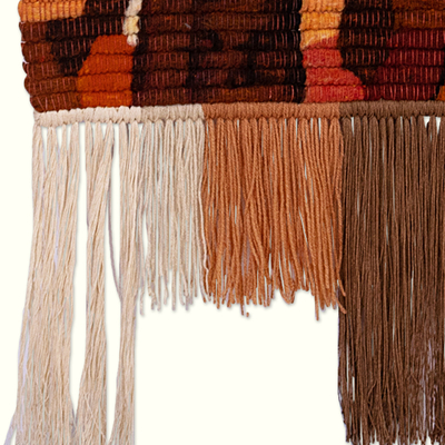 Wandteppich aus Wolle - Handgewebter Wandteppich mit Baum des Lebens aus den Anden