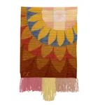 Wool tapestry, 'Solar Flares' - Handcrafted Wool Tapestry from Peru
