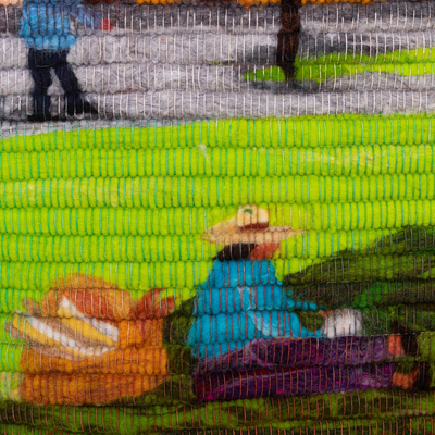 Wandteppich aus Wollmischung - Handgewebter Wandteppich aus Peru