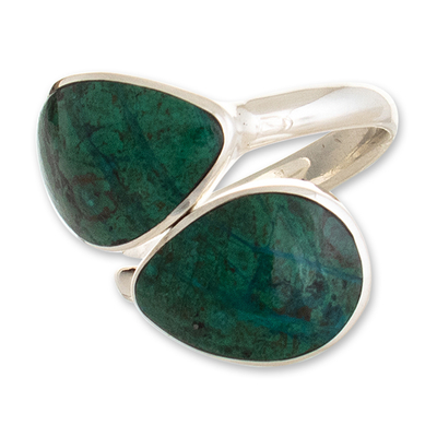 Chrysocolla and Sterling Silver Ring