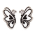 Sterling silver button earrings, 'Butterfly Sketch' - Artisan Crafted Button Earrings thumbail