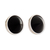 Onyx stud earrings, 'Dark Cone' - Black Onyx and Sterling Silver Stud Earrings thumbail