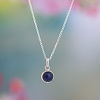 Sodalite pendant necklace, 'Blue Elysium' - Natural Sodalite Pendant Necklace