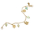Gold plated opal charm bracelet, 'Lucky Flowers' - Charm Bracelet with Andean Opal (image 2b) thumbail