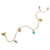 Gold plated amazonite charm anklet, 'Shell Game' - Amazonite Gold Plated Charm Anklet (image 2b) thumbail