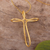 Gold-plated pendant necklace, 'In Good Faith' - Cross Necklace in 18k Gold-Plated Sterling Silver (image 2b) thumbail