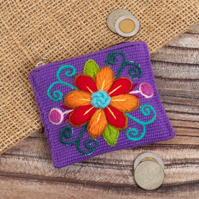 Geldbörse aus Alpaka-Mischung - Handgefertigte Geldbörse aus Peru
