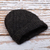 100% alpaca knit hat, 'Leaden Sky' - Artisan Crafted 100% Alpaca Hat in Grey (image 2b) thumbail