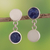 Sodalite dangle earrings, 'Starting Point' - Modern Sodalite Dangle Earrings