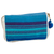 Self-storing cotton tote bag, ‘Take Me with You’ - Peruvian Cotton Tote Bag in a Blue Blend Alpaca Case